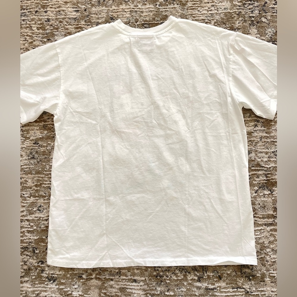 Hello Kitty & Friends x Forever 21 White T Shirt Relaxed Sequin Beach Club - Picture 6 of 6